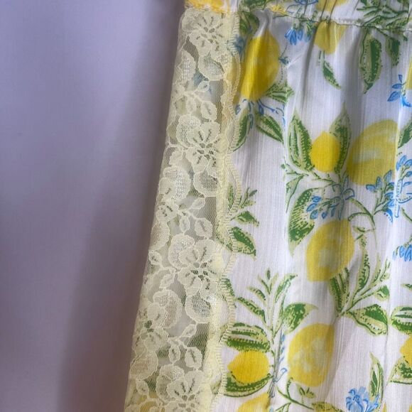 Adore Me Lemon & Lace Sides Pull On Drawstring Waist Pajama Sleep Pant Sz MD - Picture 6 of 12